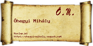 Óhegyi Mihály névjegykártya