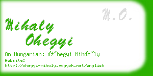 mihaly ohegyi business card